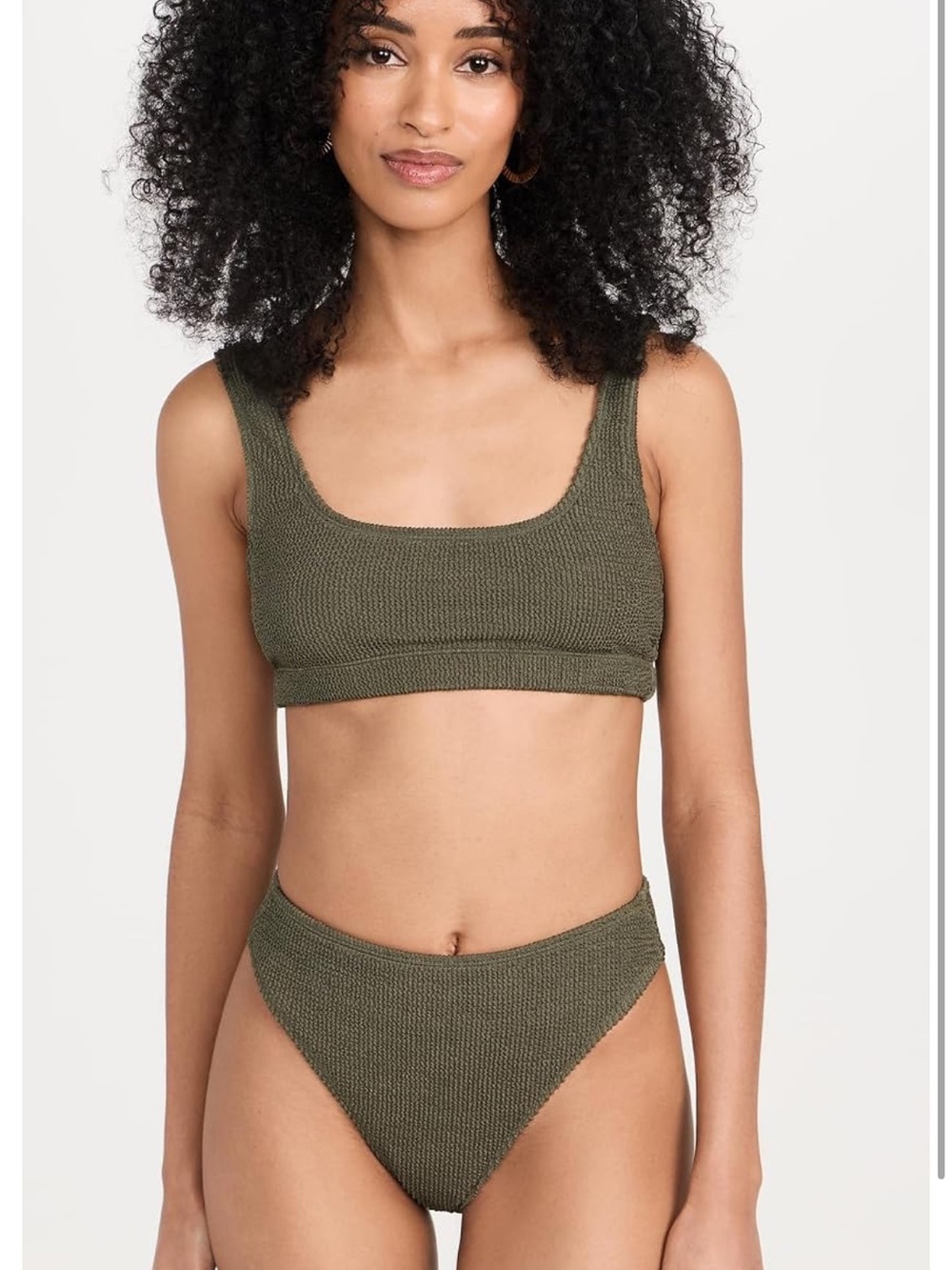 NWT Textured Olive Green Bikini Set